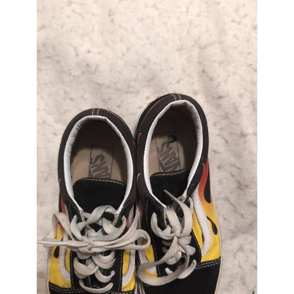 Vans Old Skool Low Top Lace Up Flame Skate Sneaker Shoes Womens 7.5 / Mens 6 - Picture 3 of 11